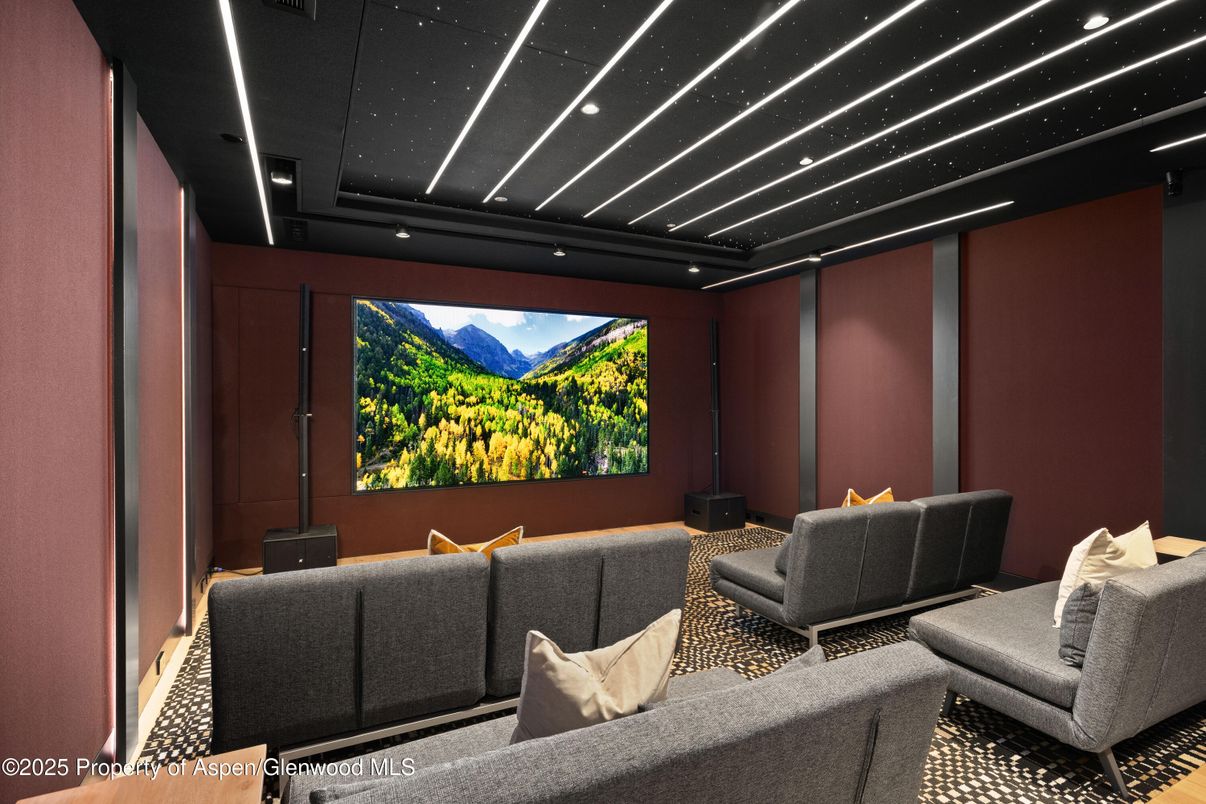 Interior, Projection Screen, Recessed Lighting, Theatre Room