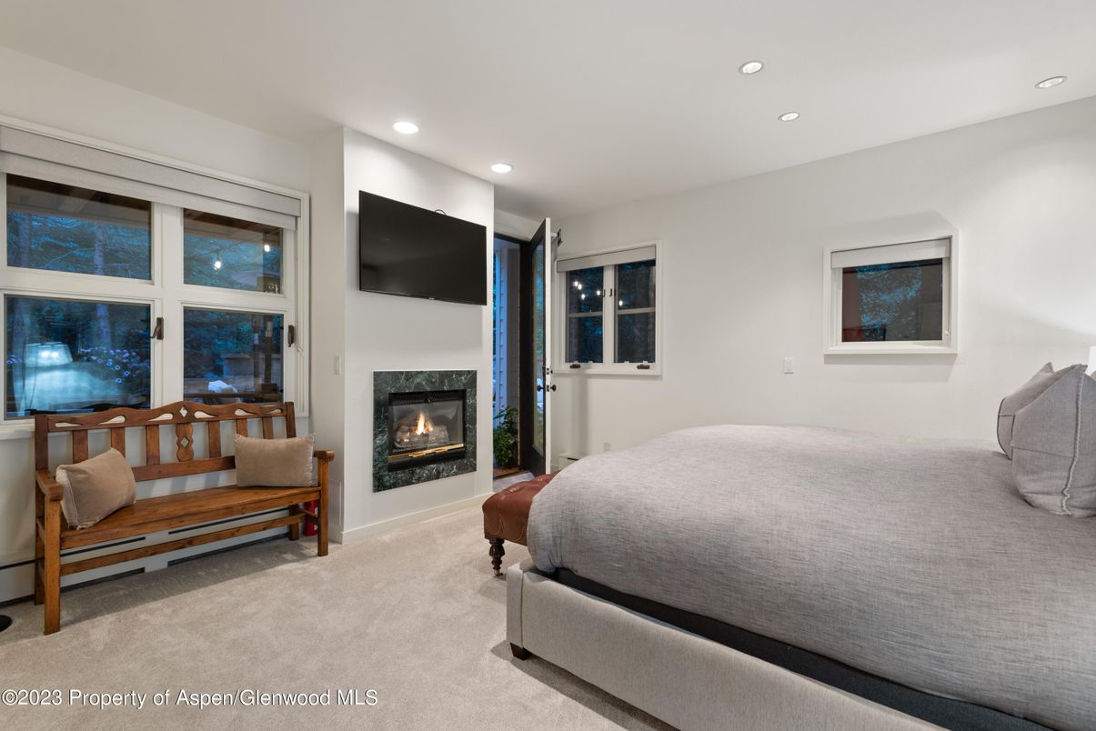 Bedroom, Fireplace, Interior, Recessed Lighting