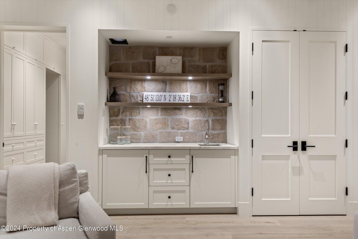 Interior, Stone Walls, Wood Texture Flooring