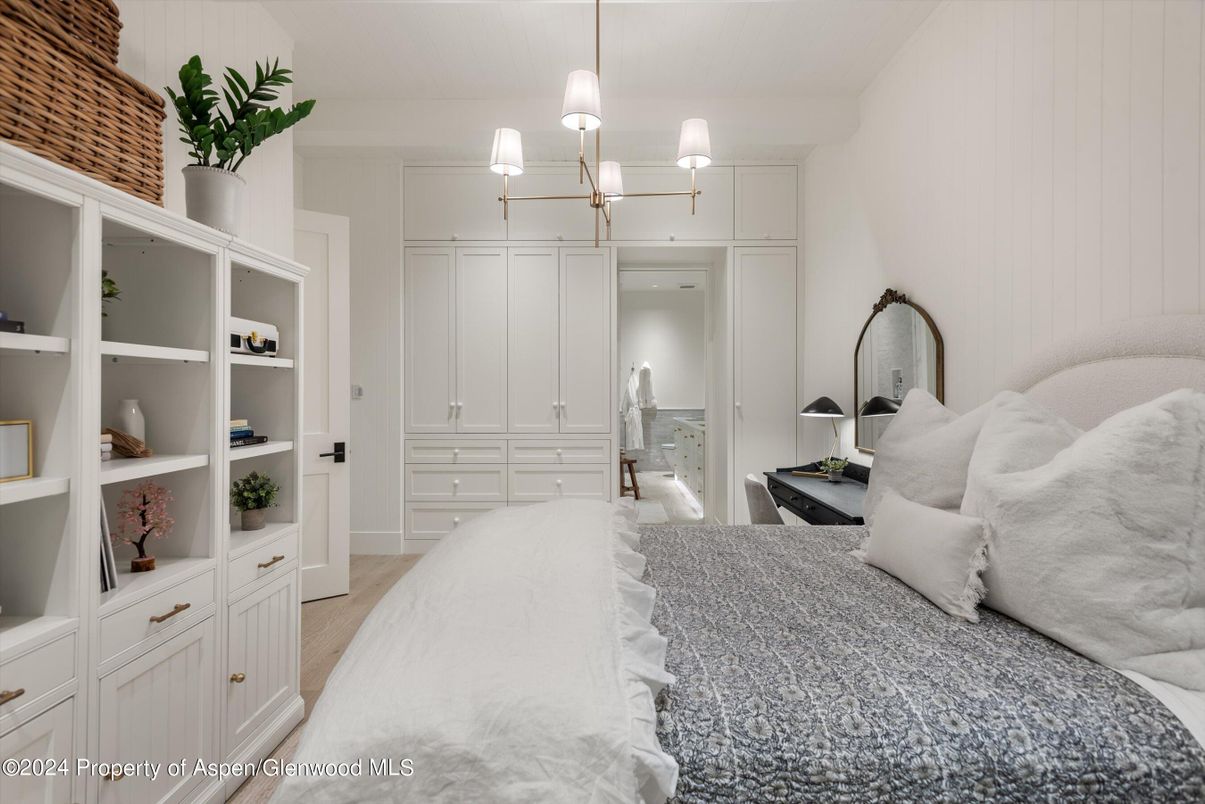 Bedroom, Chandelier, Interior