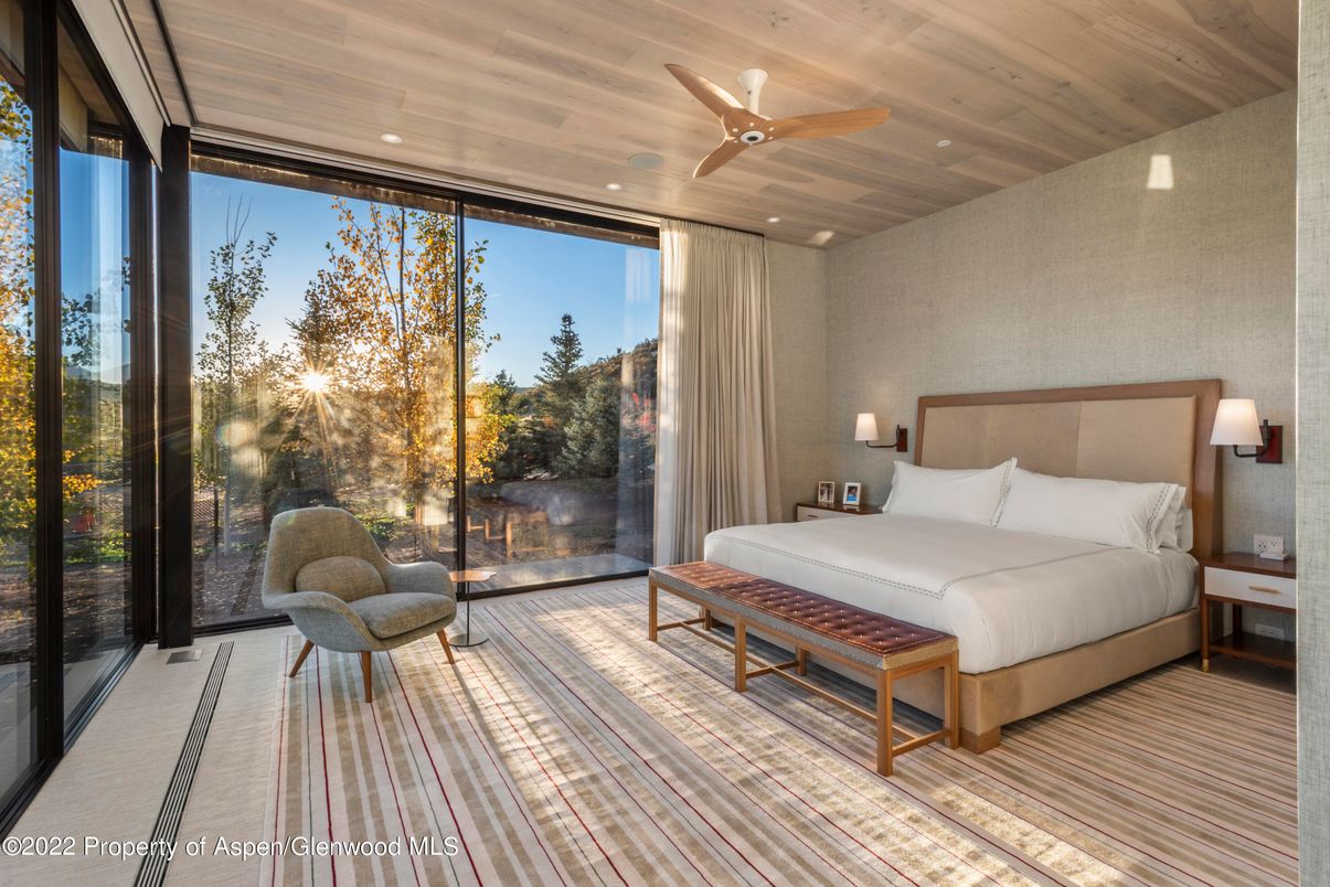 Bedroom, Interior, Recessed Lighting, Wooden Ceilings