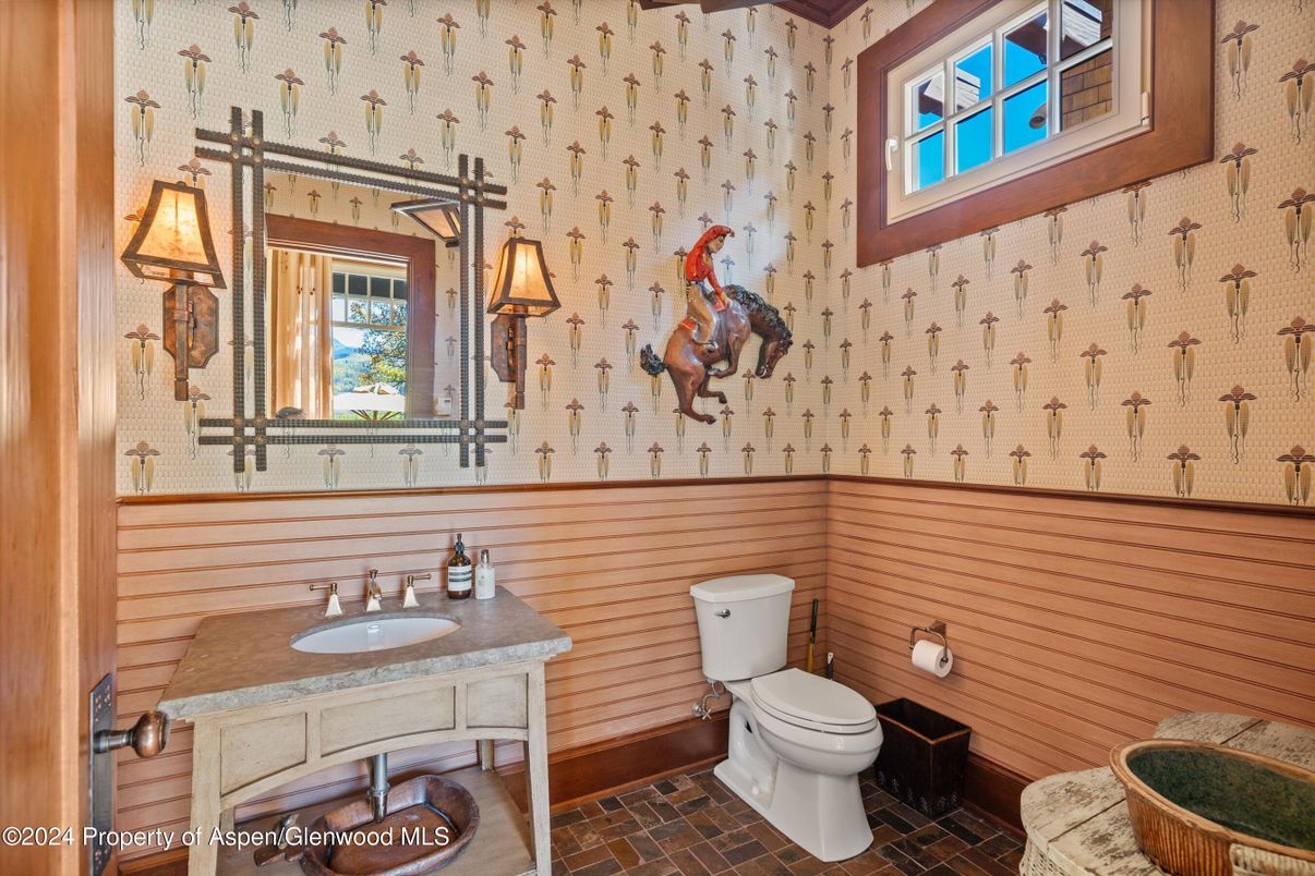 Bathroom, Interior, Wooden Walls
