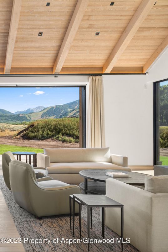 Interior, Living room, Recessed Lighting, Wooden Beams, Wooden Ceilings