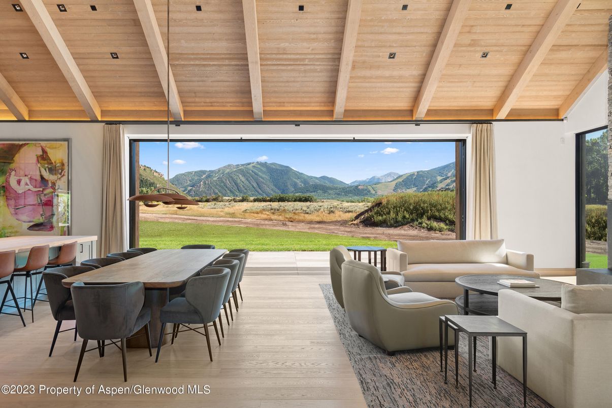 Dining room, Interior, Living room, Wooden Beams, Wooden Ceilings, Wood Texture Flooring