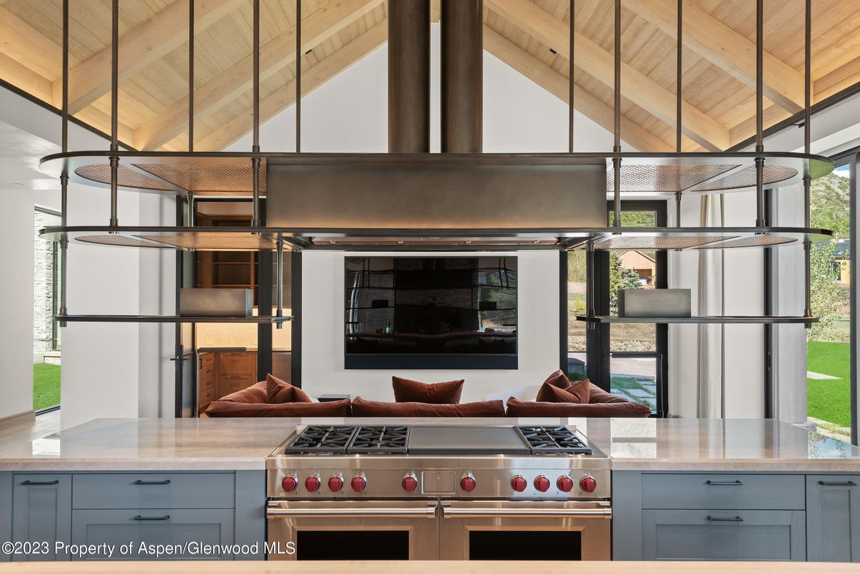 Interior, Kitchen, Stainless Steel Appliances, Wooden Beams