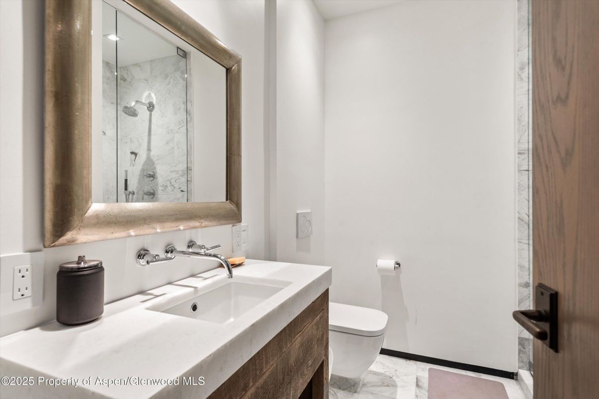 Bathroom, Glass Shower, Interior, Marble, Marble Walls