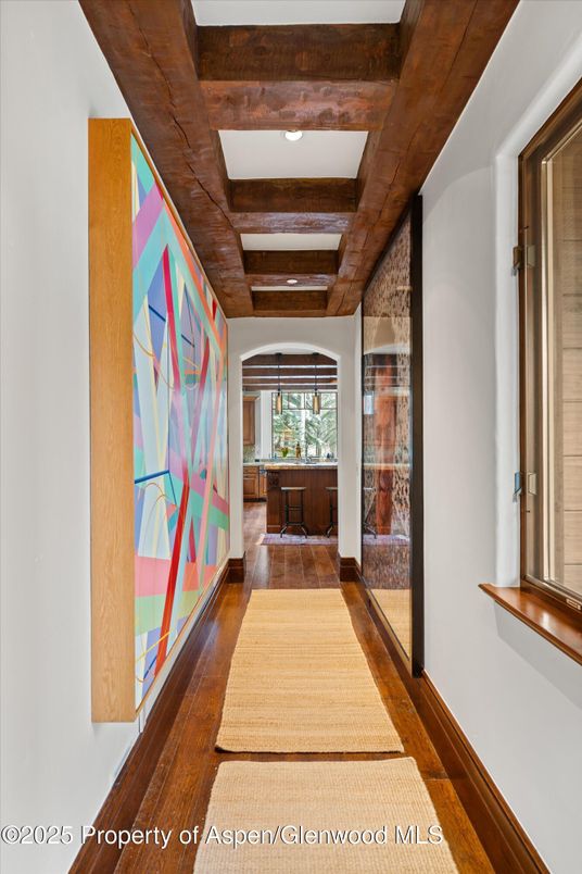 Interior, Recessed Lighting, Wooden Beams, Wood Texture Flooring