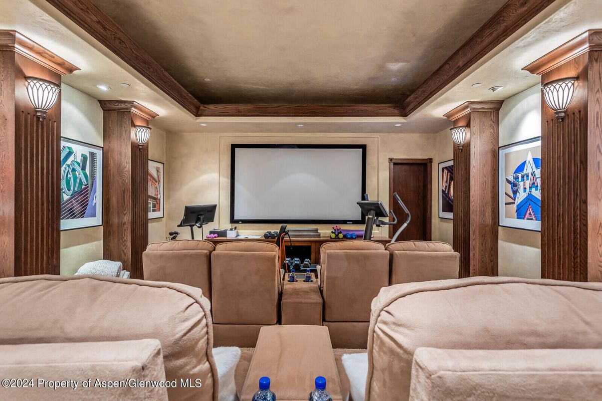 Interior, Projection Screen, Recessed Lighting, Theatre Room
