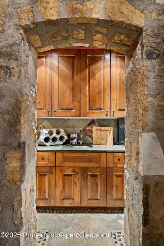 Interior, Kitchen, Stone Walls