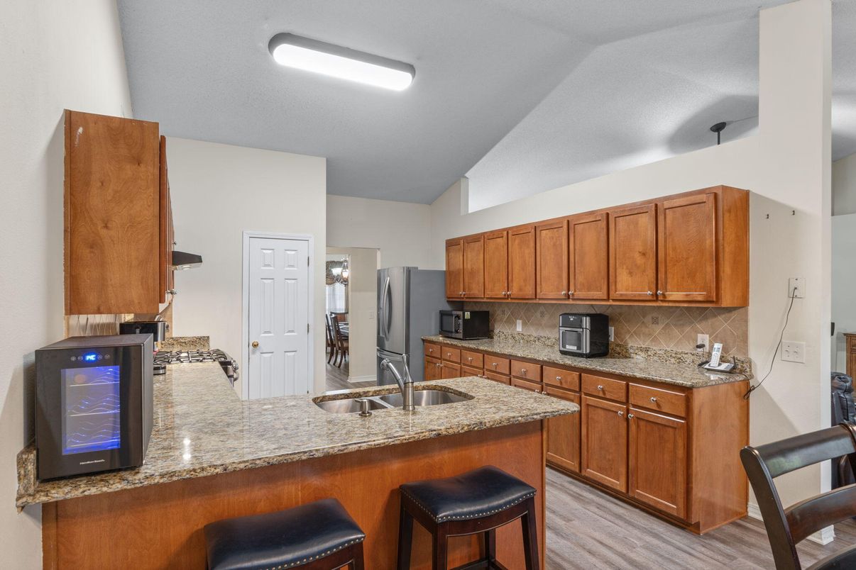Interior, Kitchen, Wood Texture Flooring