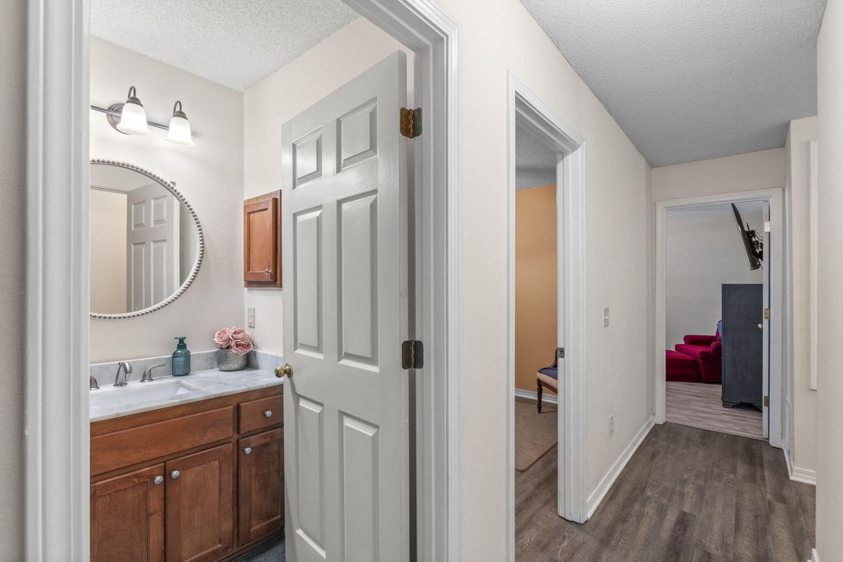 Bathroom, Interior, Wood Texture Flooring