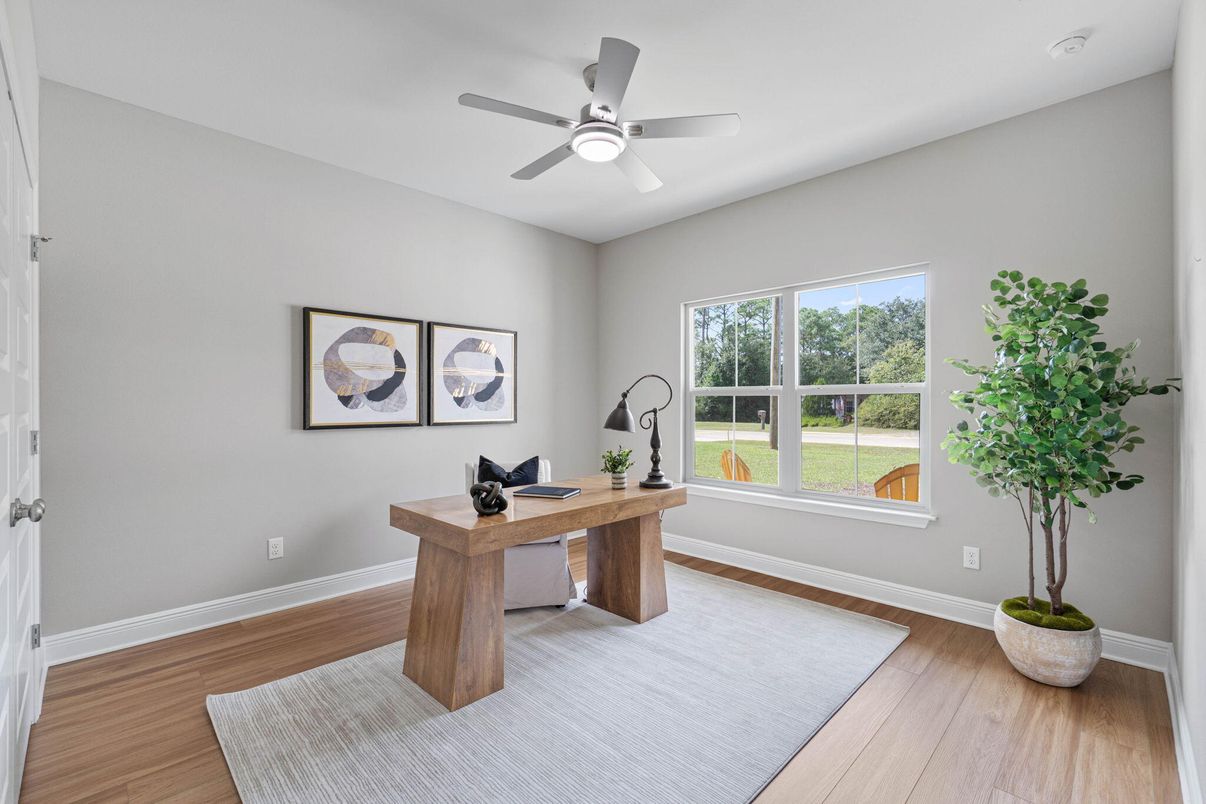 Home Office, Interior, Wood Texture Flooring