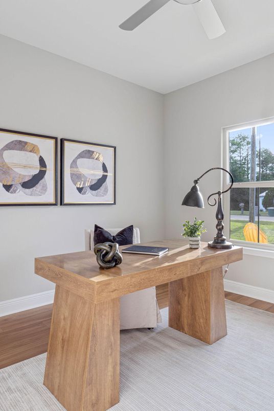 Home Office, Interior, Wood Texture Flooring