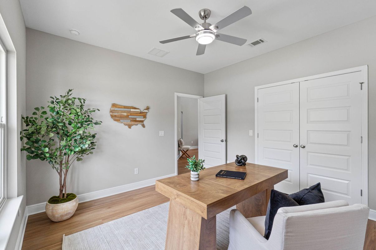 Home Office, Interior, Wood Texture Flooring
