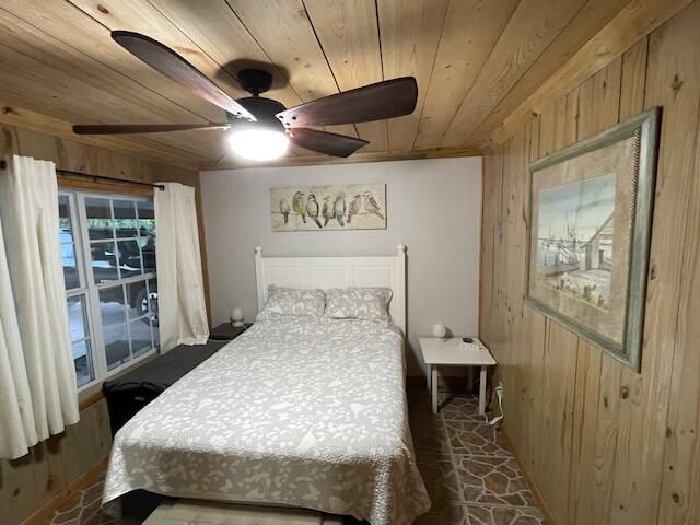 Bedroom, Interior, Wooden Ceilings, Wooden Walls
