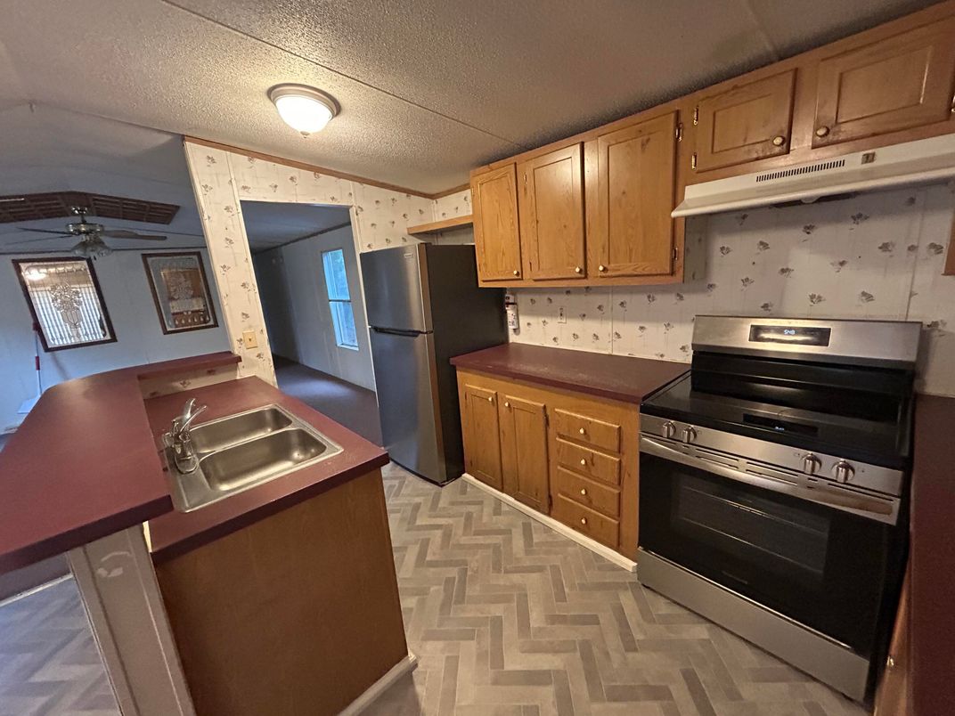 Interior, Kitchen, Wood Texture Flooring