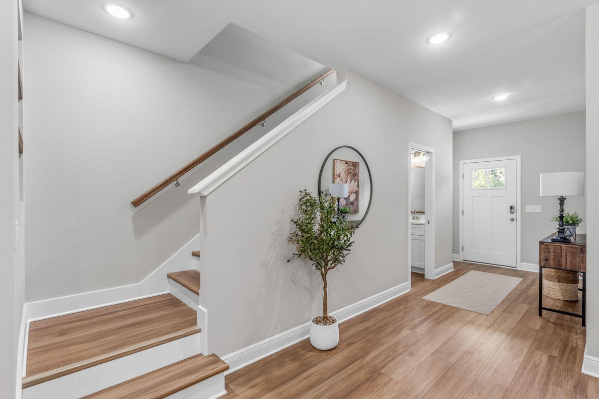 Interior, Recessed Lighting, Wood Texture Flooring