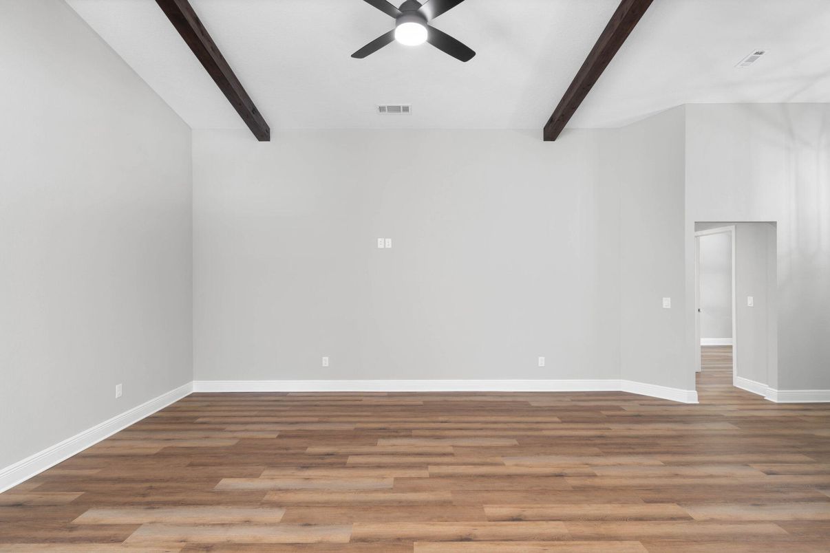 Empty room, Interior, Wooden Beams, Wood Texture Flooring