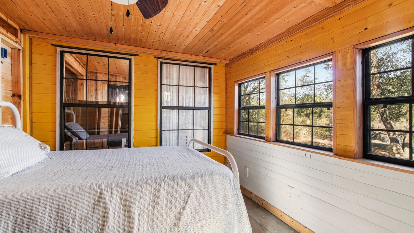 Bedroom, Interior, Wooden Ceilings, Wood Texture Flooring, Wooden Walls