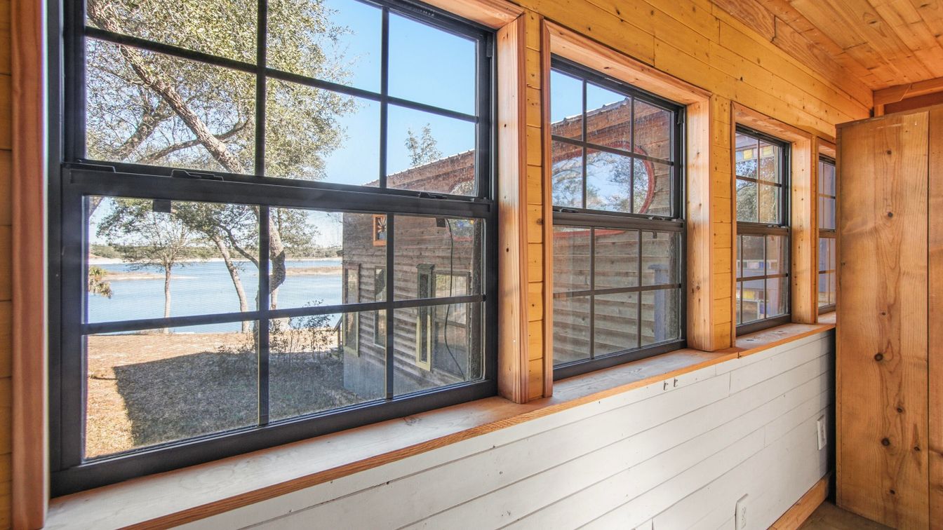 Empty room, Interior, Water, Wooden Ceilings, Wooden Walls