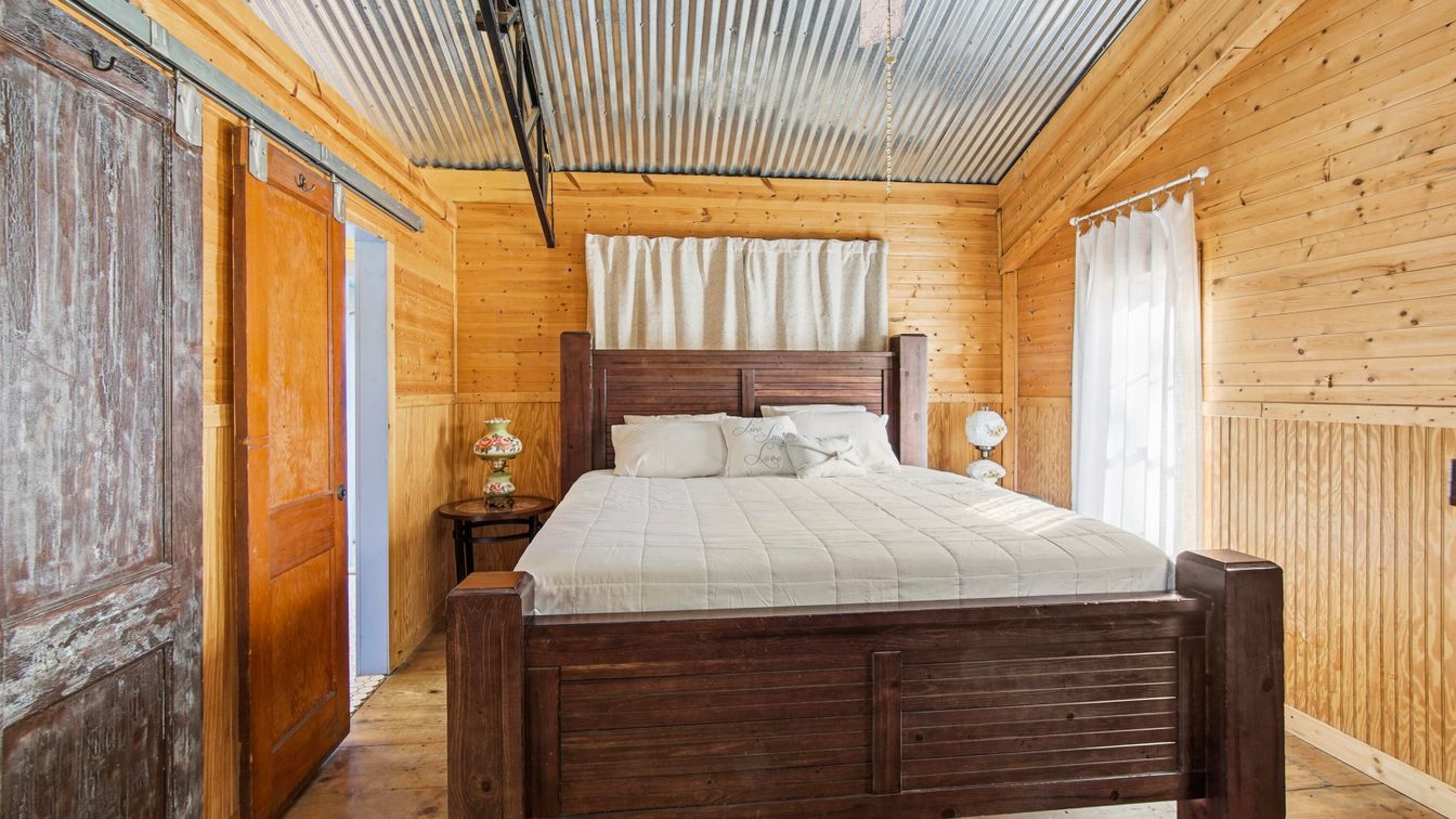 Bedroom, Interior, Wood Texture Flooring, Wooden Walls