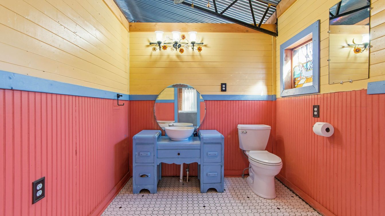 Bathroom, Interior, Wooden Walls