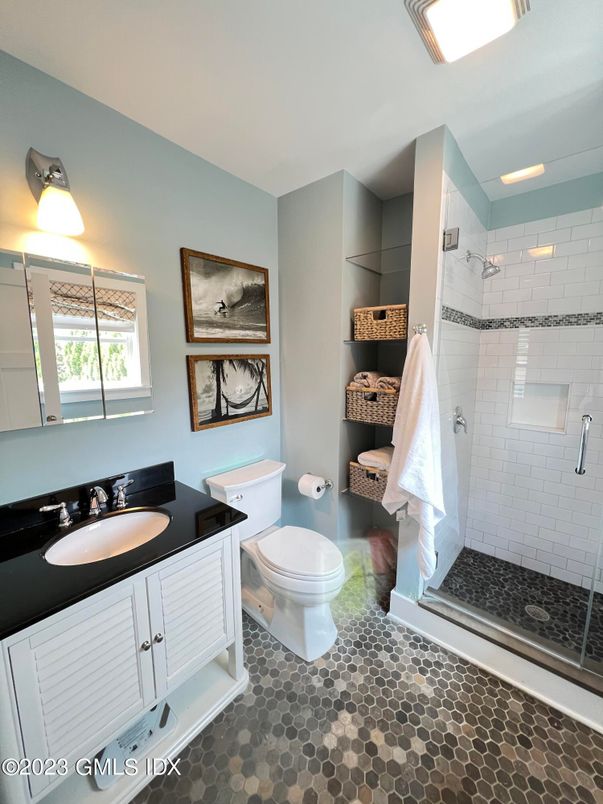 Bathroom, Dual Sink Vanities, Glass Shower, Interior
