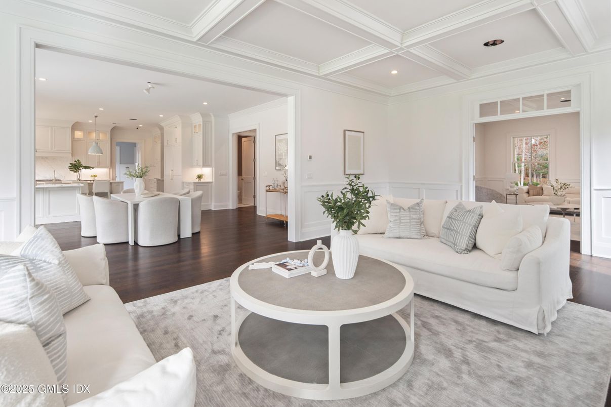 Interior, Kitchen, Living room, Recessed Lighting, Wood Texture Flooring