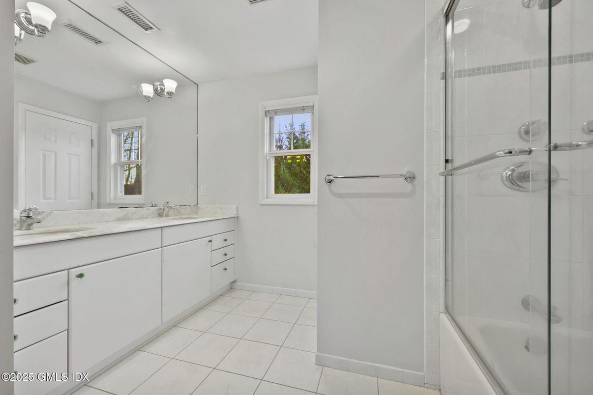 Bathroom, Dual Sink Vanities, Glass Shower, Interior