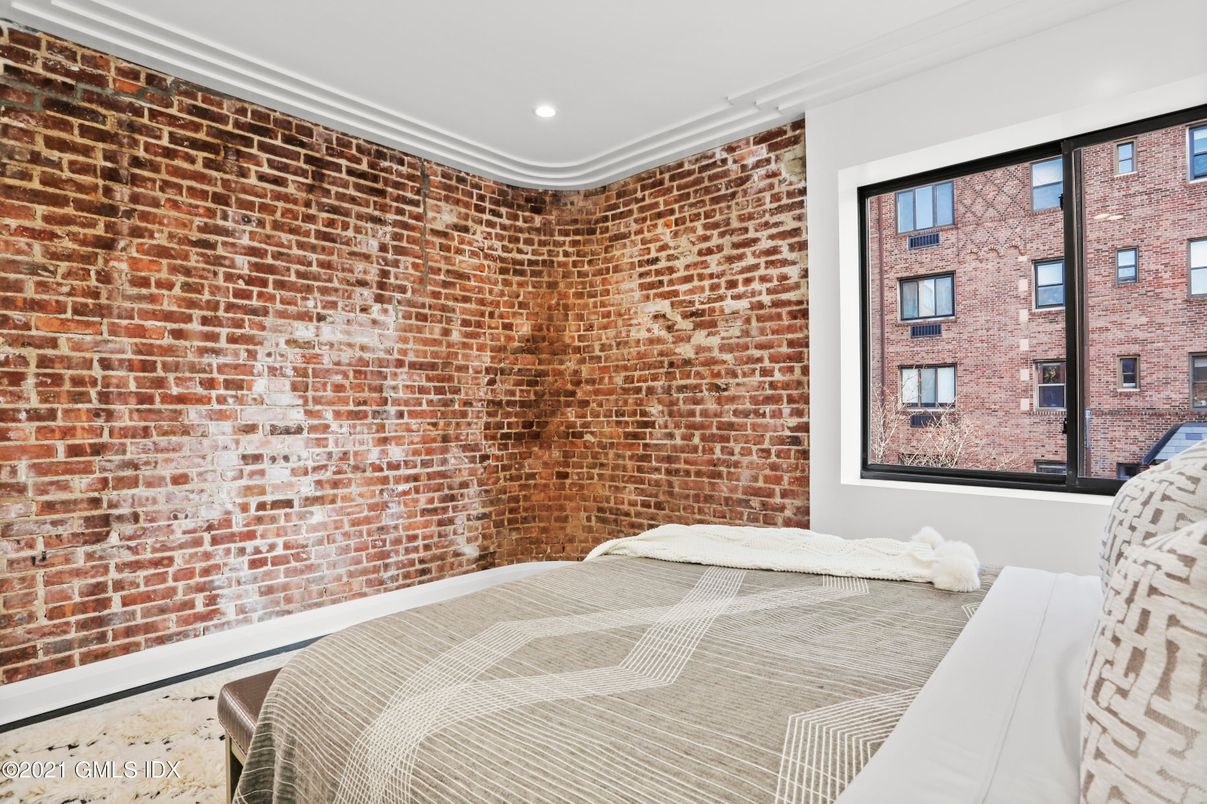 Bedroom, Interior, Recessed Lighting, Stone Walls