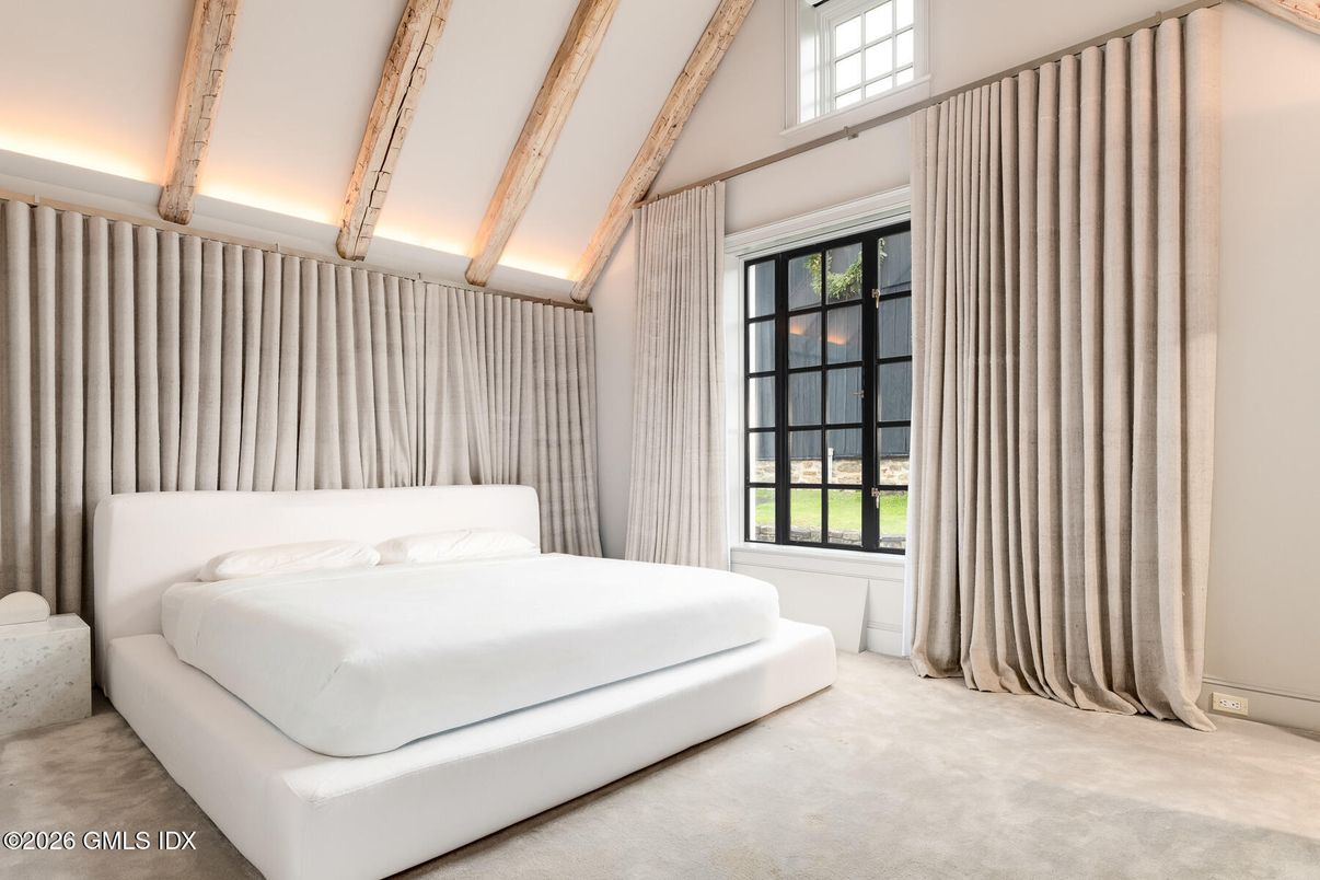 Bedroom, Interior, Wooden Beams