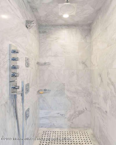 Bathroom, Interior, Marble Walls, Recessed Lighting