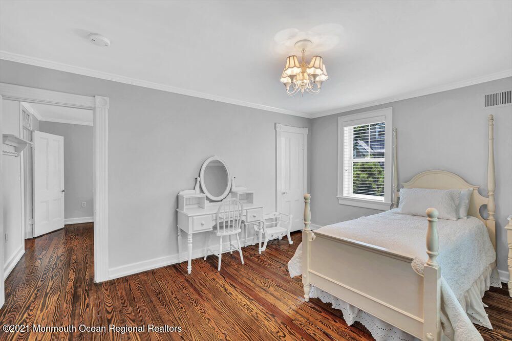 Bedroom, Chandelier, Interior, Wood Texture Flooring