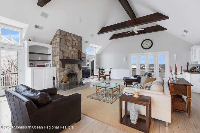 Fireplace, Interior, Living room, Stone Walls, Wooden Beams, Wood Texture Flooring