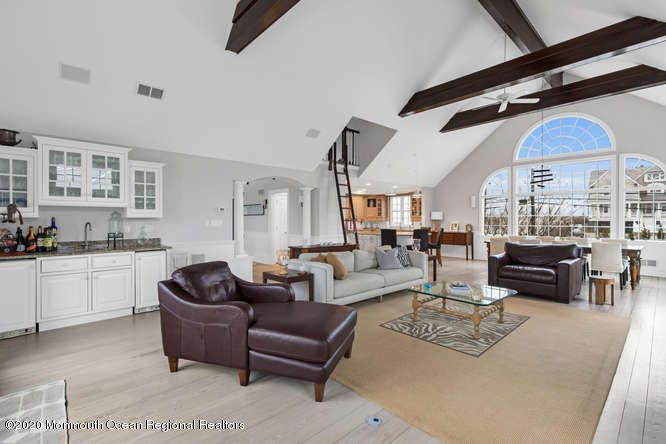 Dining room, Interior, Kitchen, Living room, Pendant Lights, Recessed Lighting, Wooden Beams, Wood Texture Flooring