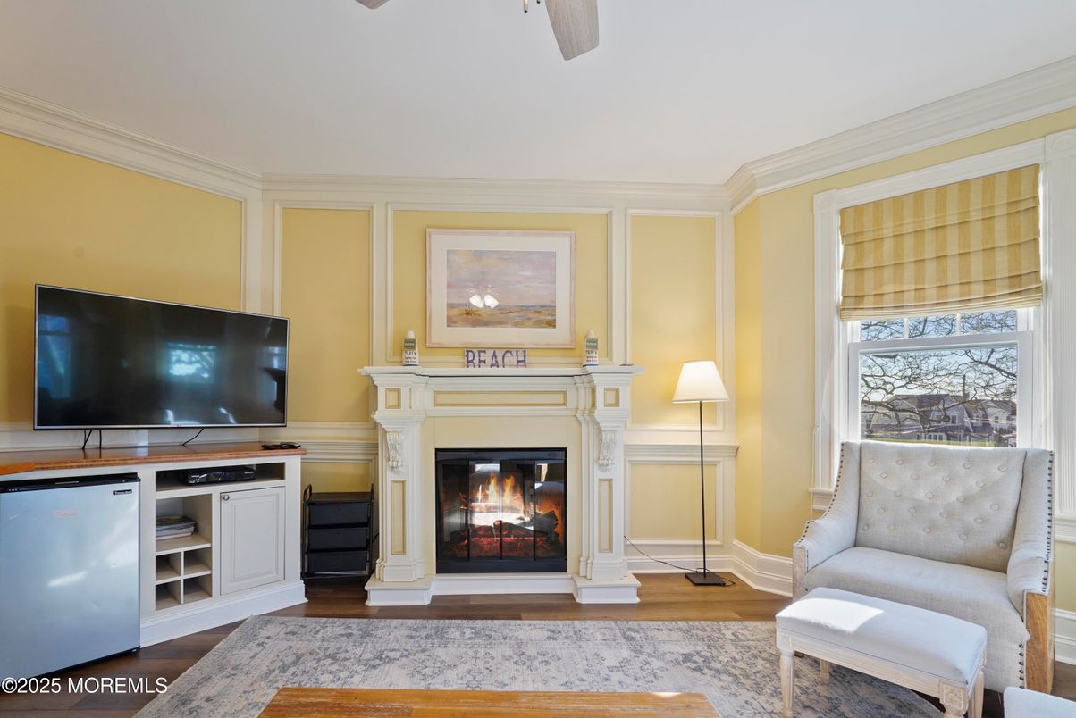 Fireplace, Interior, Wood Texture Flooring