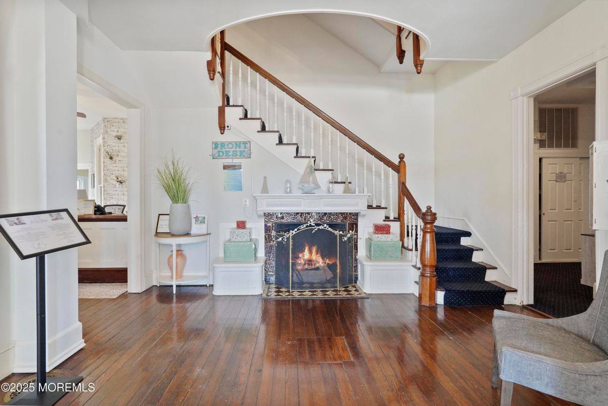 Fireplace, Interior, Wood Texture Flooring