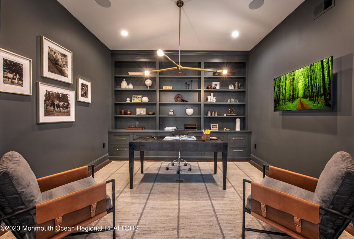 Home Office, Interior, Pendant Lights, Recessed Lighting