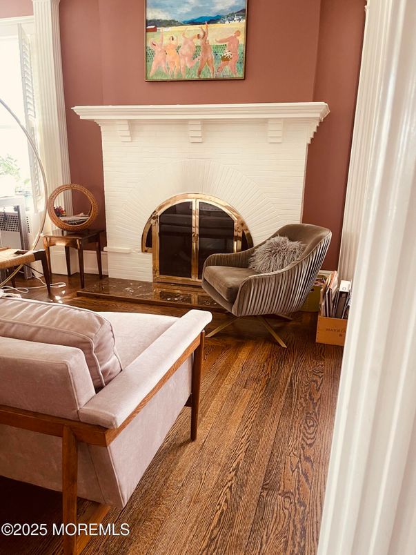 Fireplace, Interior, Wood Texture Flooring