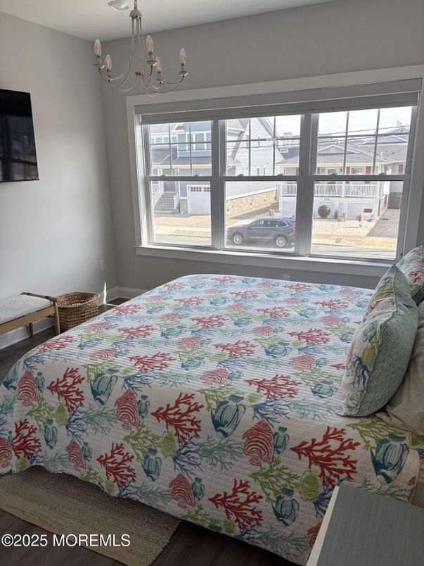 Bedroom, Chandelier, Interior