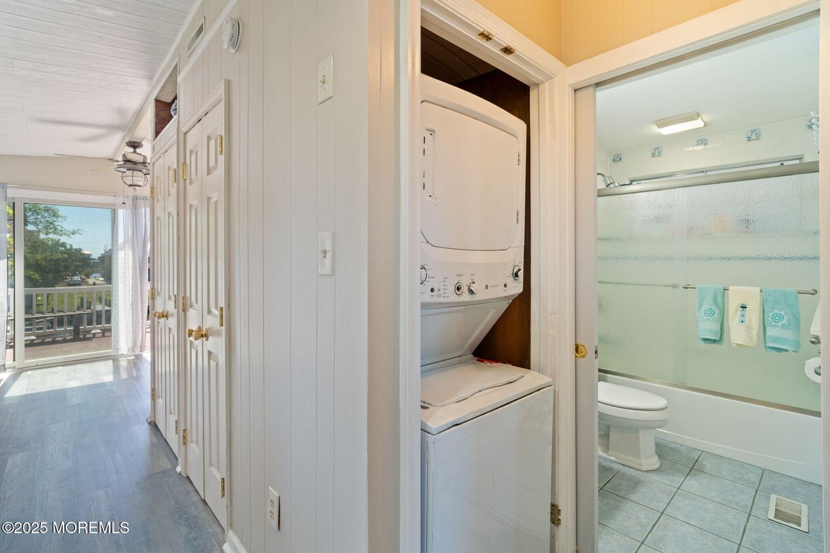 Bathroom, Glass Shower, Interior, Utility Closets, Washer