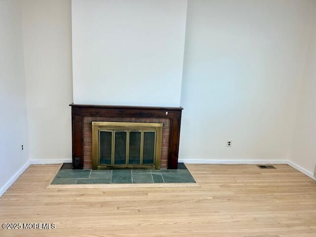 Fireplace, Interior, Wood Texture Flooring