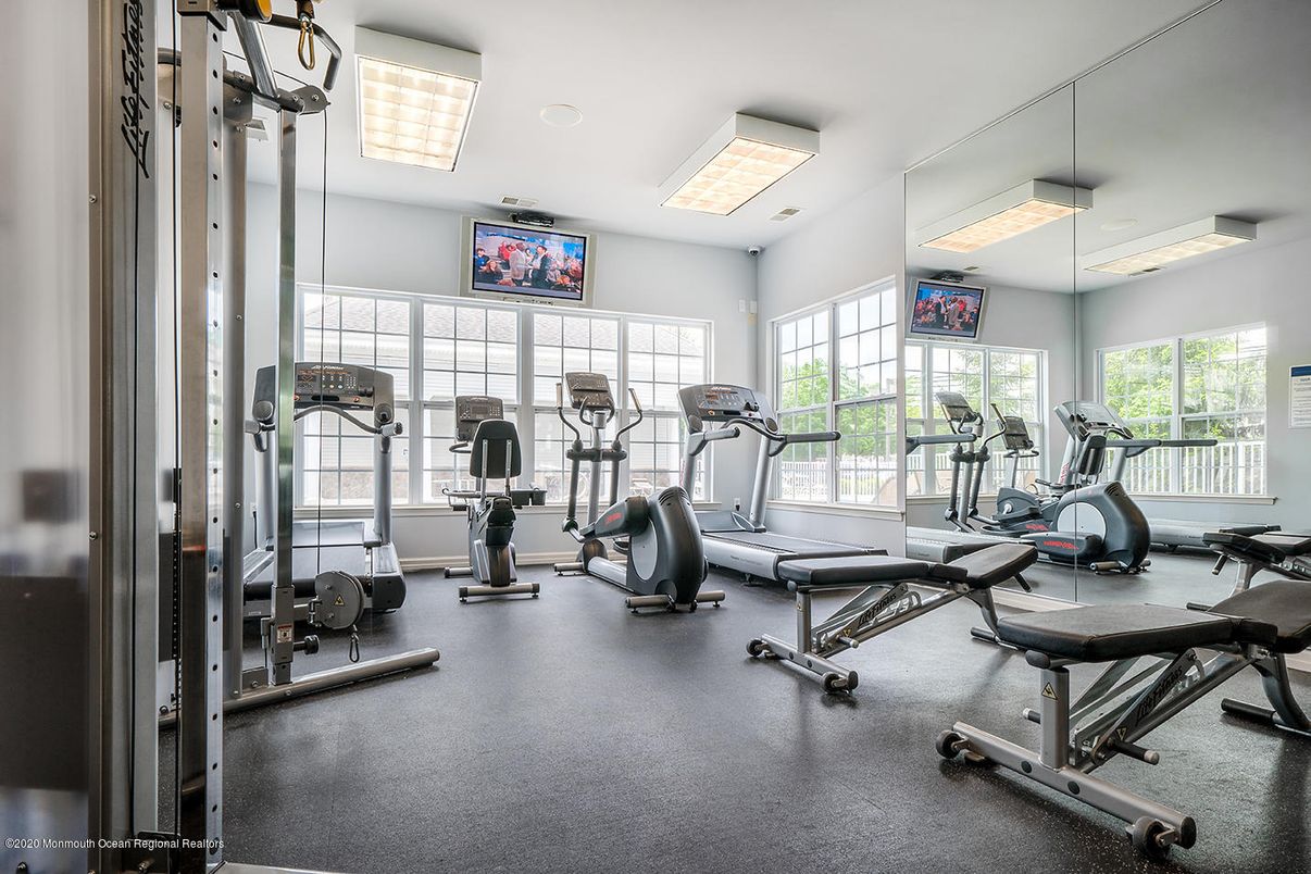 Fitness Equipment, Gym, Interior, Recessed Lighting