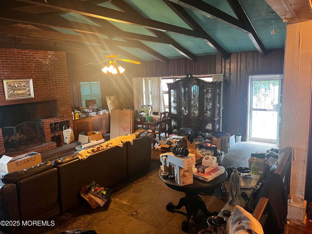 Fireplace, Interior, Living room, Stone Walls