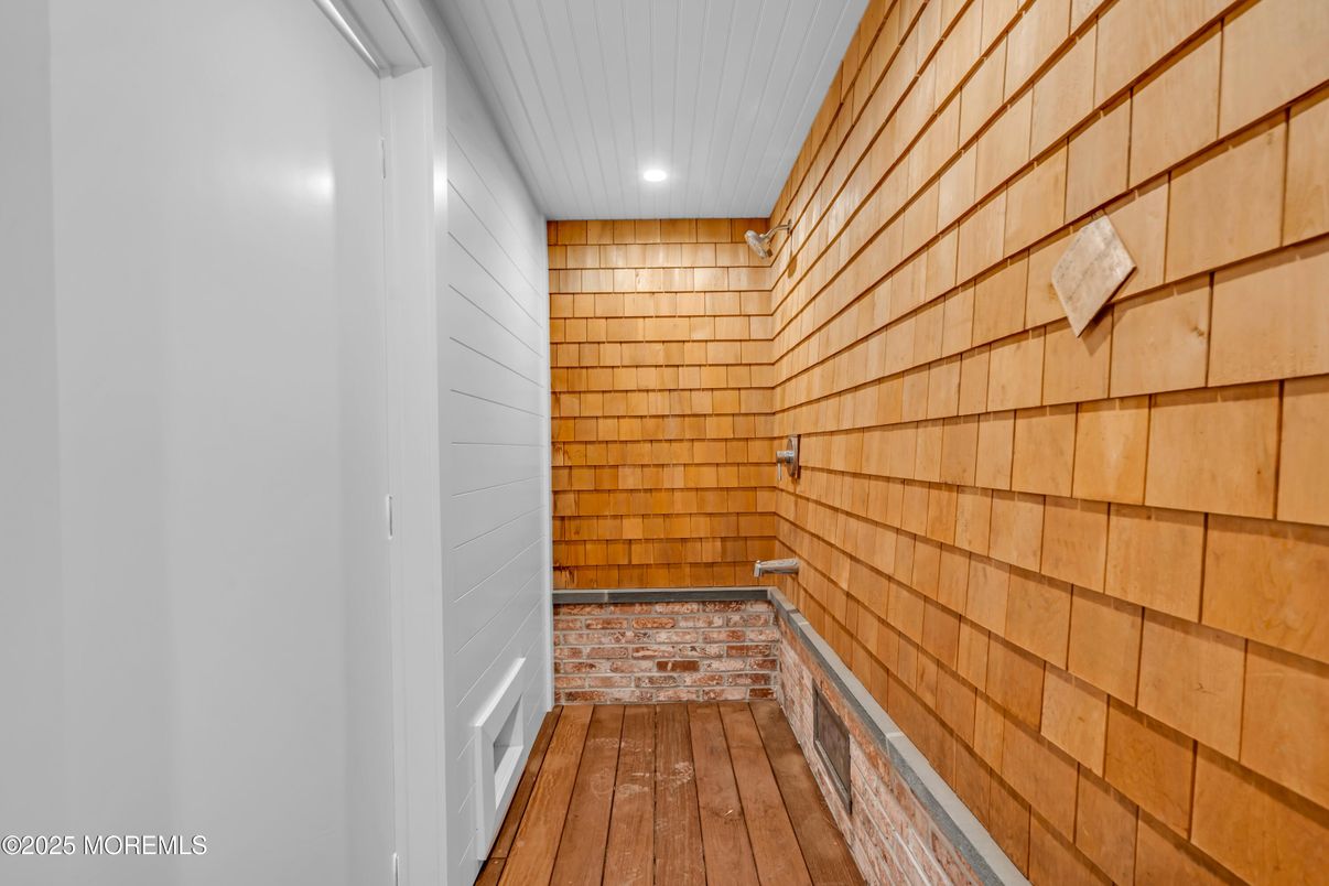 Interior, Recessed Lighting, Wood Texture Flooring, Wooden Walls