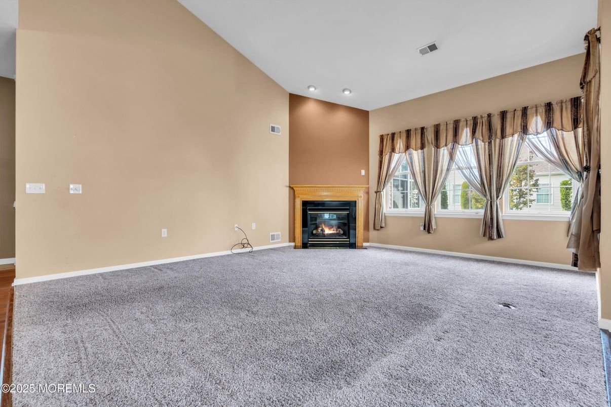Empty room, Fireplace, Interior, Recessed Lighting