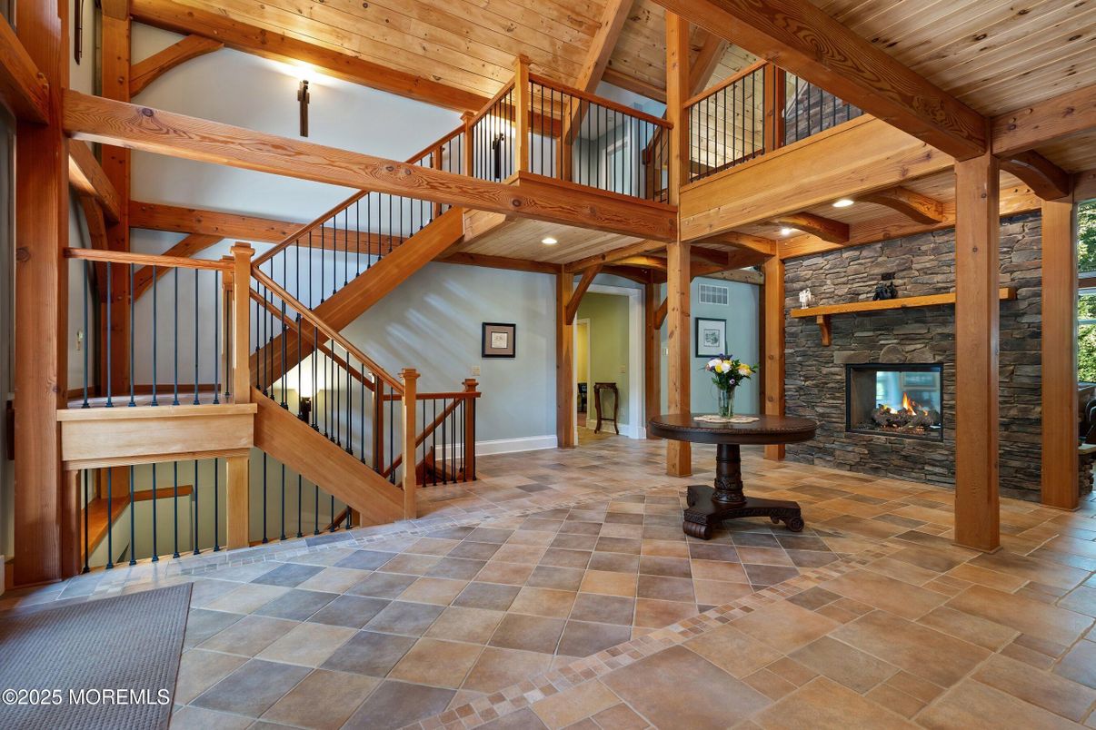 Fireplace, Interior, Stone Walls, Wooden Beams, Wooden Ceilings