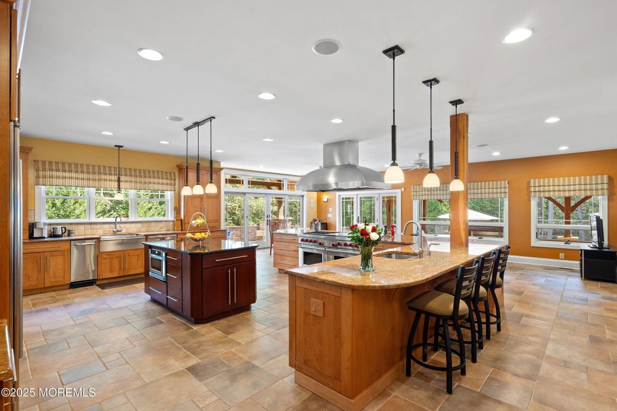 Interior, Kitchen, Pendant Lights, Recessed Lighting, Stainless Steel Appliances