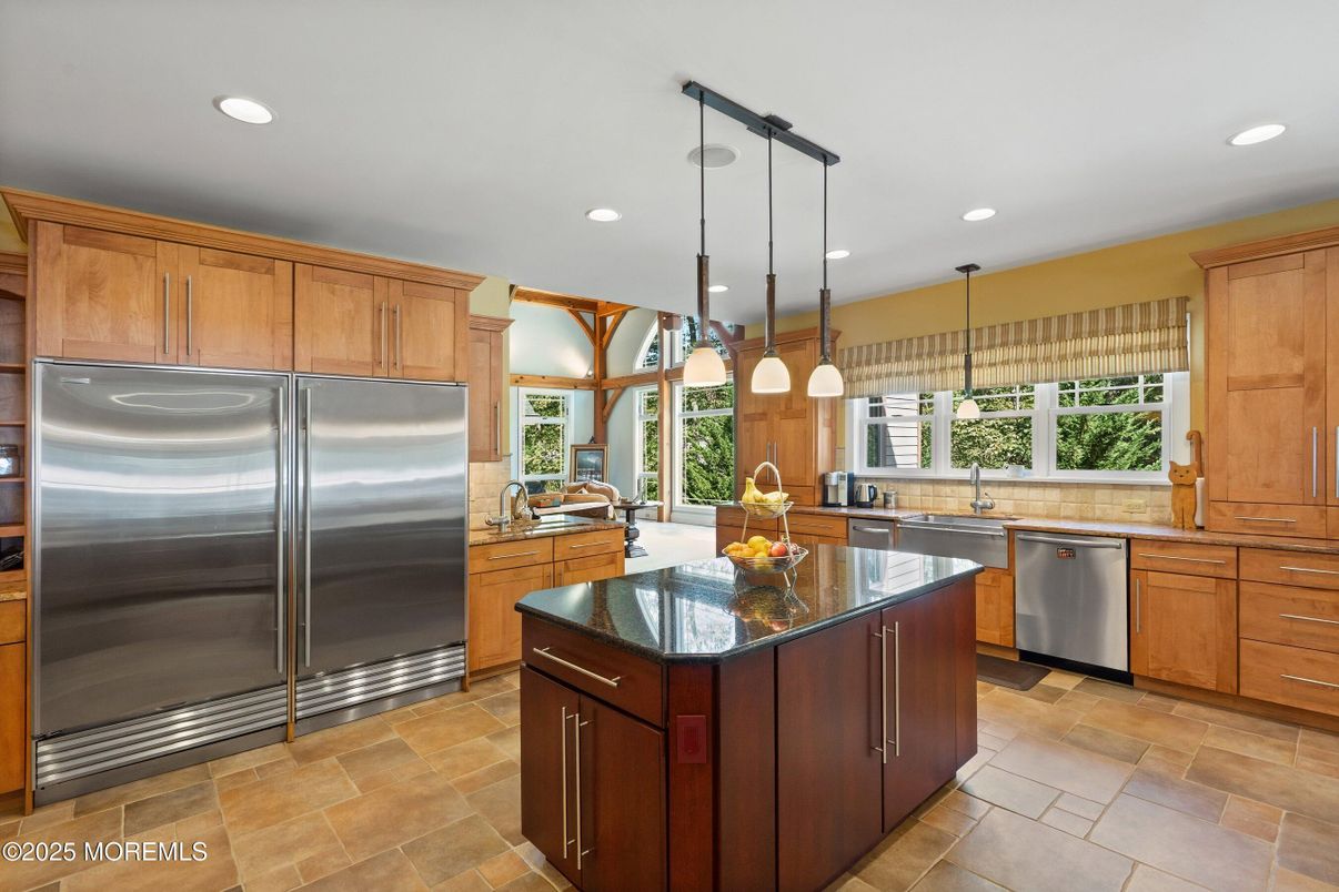 Interior, Kitchen, Pendant Lights, Recessed Lighting, Stainless Steel Appliances