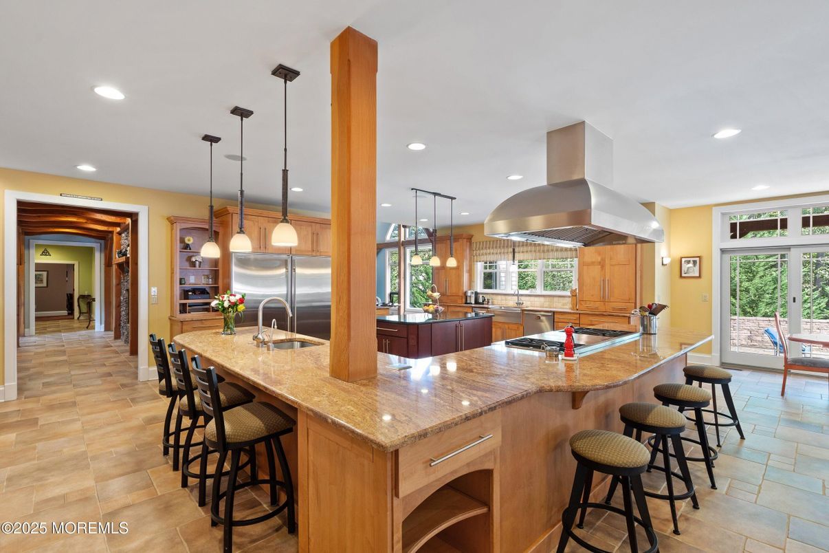 Interior, Kitchen, Pendant Lights, Recessed Lighting, Stainless Steel Appliances